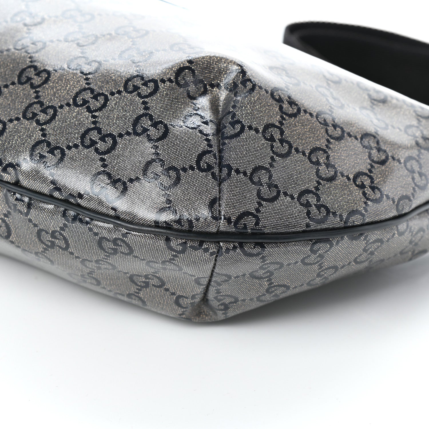 Gucci Crystal Monogram Medium Half Moon Hobo Black 9 of 9
