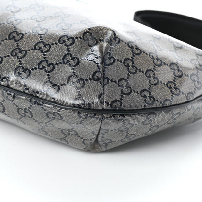 Gucci Crystal Monogram Medium Half Moon Hobo Black 9 of 9