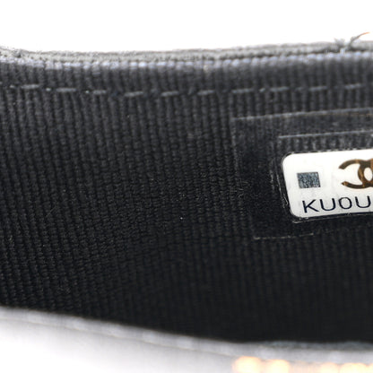 Chanel Lambskin Quilted Pearl Top Handle Clutch With Chain Black 7 of 11