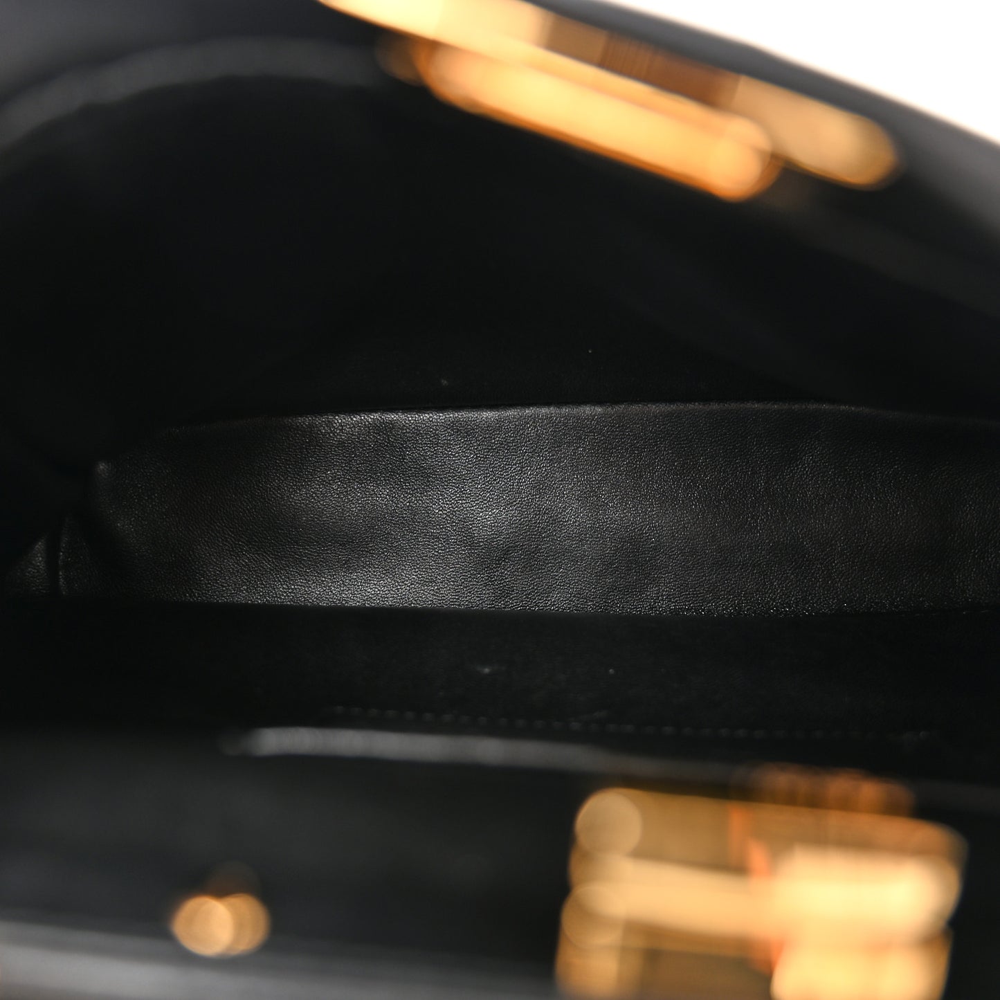 Shearling Nappa Macro FF 1974 Mini Peekaboo Iconic Satchel Tobacco Black