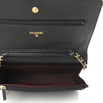 Chanel Caviar Quilted Wallet On Chain WOC Black 5 of 12