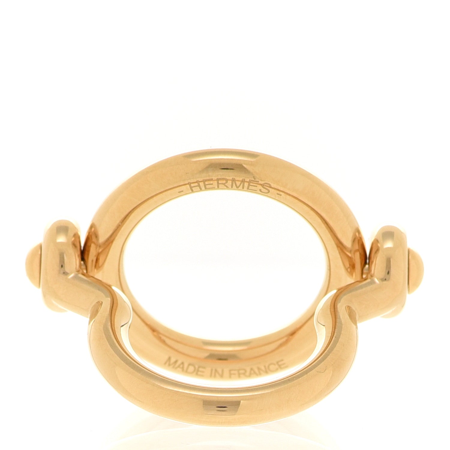 Hermes Permabrass Round Scarf Ring Gold 3 of 5
