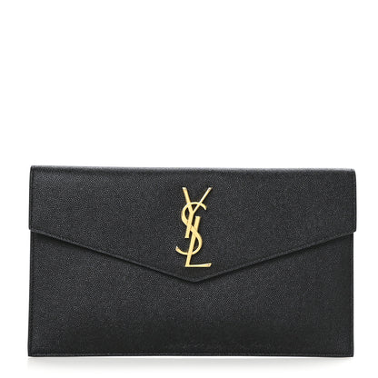 Saint Laurent Grain De Poudre Uptown Pouch Black 1 of 7