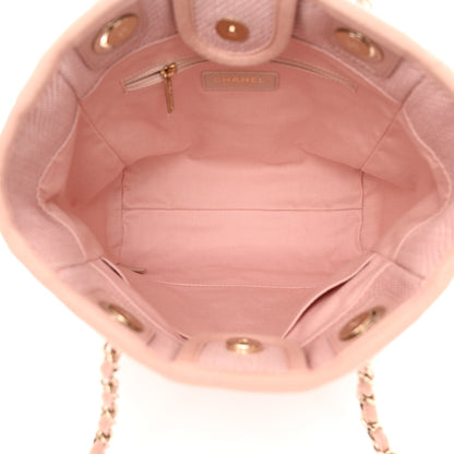 Chanel Mixed Fibers Calfskin Mini Deauville Tote Rose Pink 5 of 10