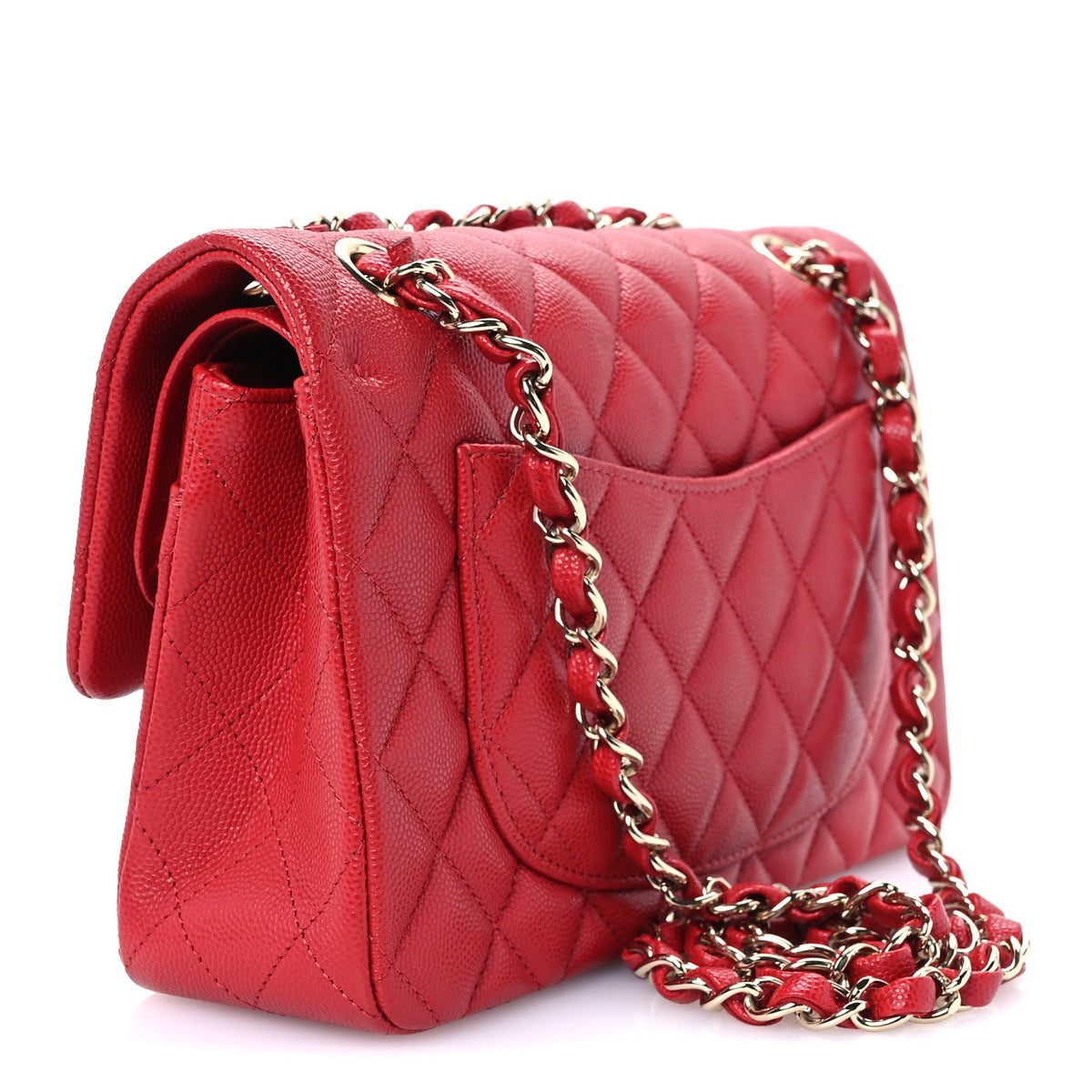 Chanel Caviar Quilted Small Double Flap Red 3 of 11