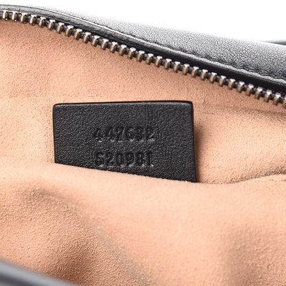 Gucci Calfskin Matelasse Small GG Marmont Chain Shoulder Bag Black 7 of 10