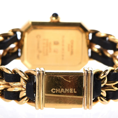Chanel Stainless Steel Lambskin 20mm Chain Premiere Quartz Watch Gold M 5 of 9