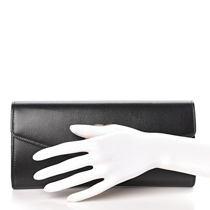 Gucci Calfskin Torchon GG Broadway Envelope Clutch Black 2 of 7