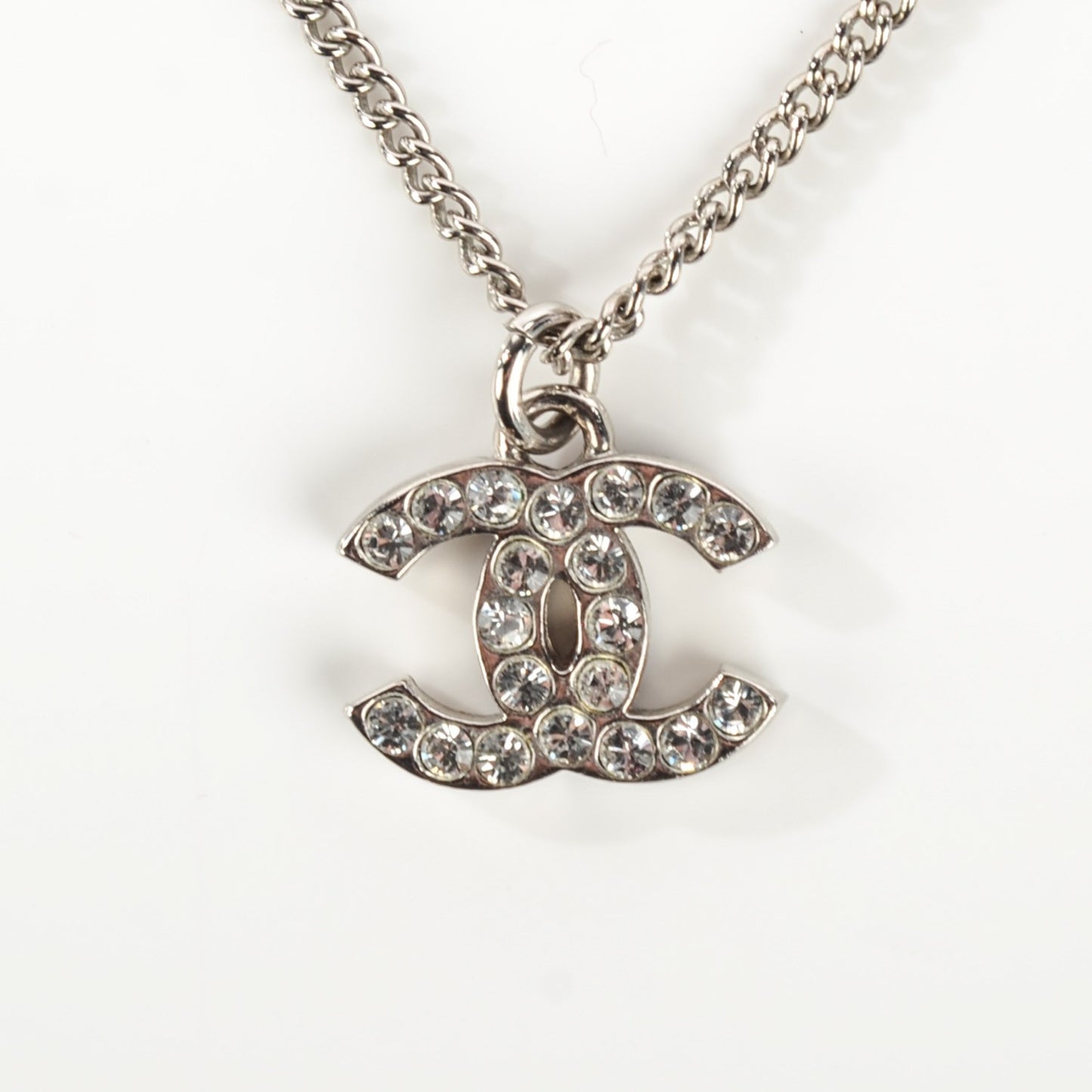 Crystal Timeless CC Necklace Silver