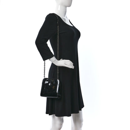 Tom Ford Patent Cosmo T Lock Chain Bag Black 2 of 8