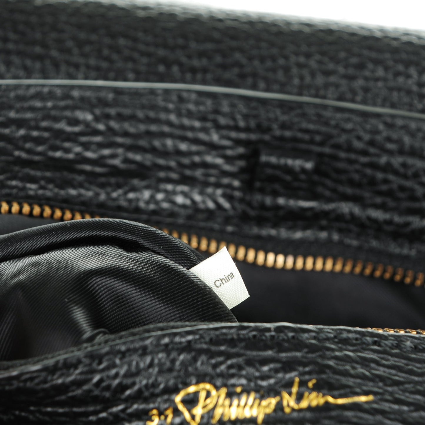 3.1 Textured Calfskin Medium Pashli Satchel Black