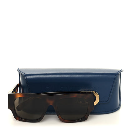 Louis Vuitton Acetate LV Link Square Sunglasses Z1479W Dark Tortoise 8 of 8