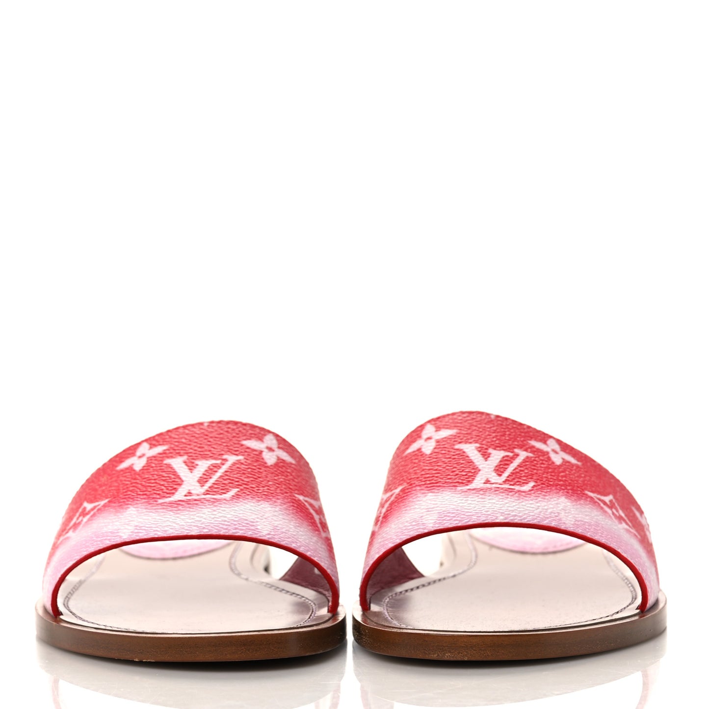 Monogram Escale Lock It Flat Mule 39 Rouge