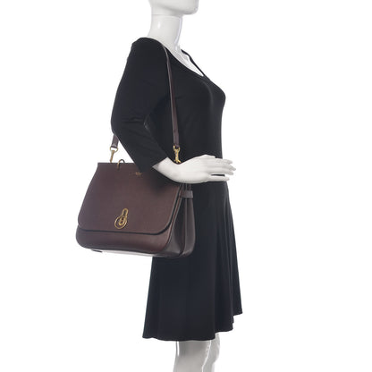 Mulberry Natural Grain Leather Amberley Satchel Oxblood 2 of 10
