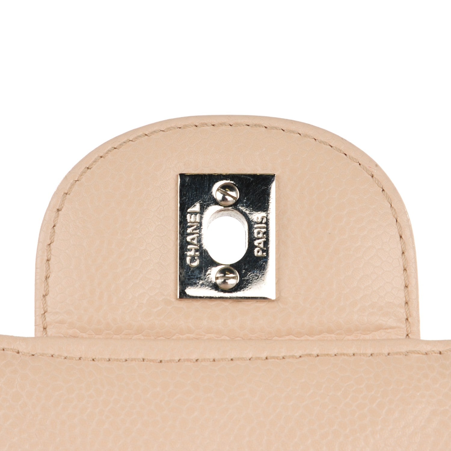 Chanel Caviar Quilted Jumbo Single Flap Beige Clair 6 of 8