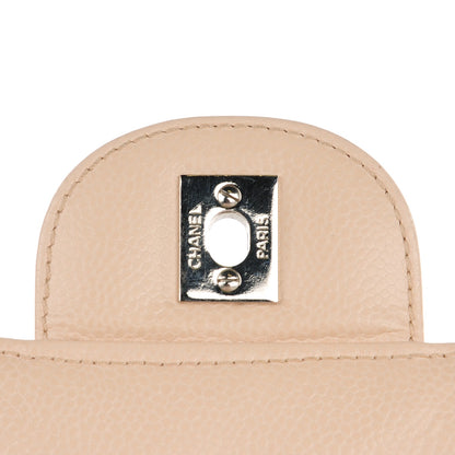 Chanel Caviar Quilted Jumbo Single Flap Beige Clair 6 of 8