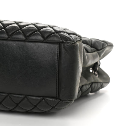Chanel Lambskin Quilted Medium New Bubble North South Tote Black 5 of 9