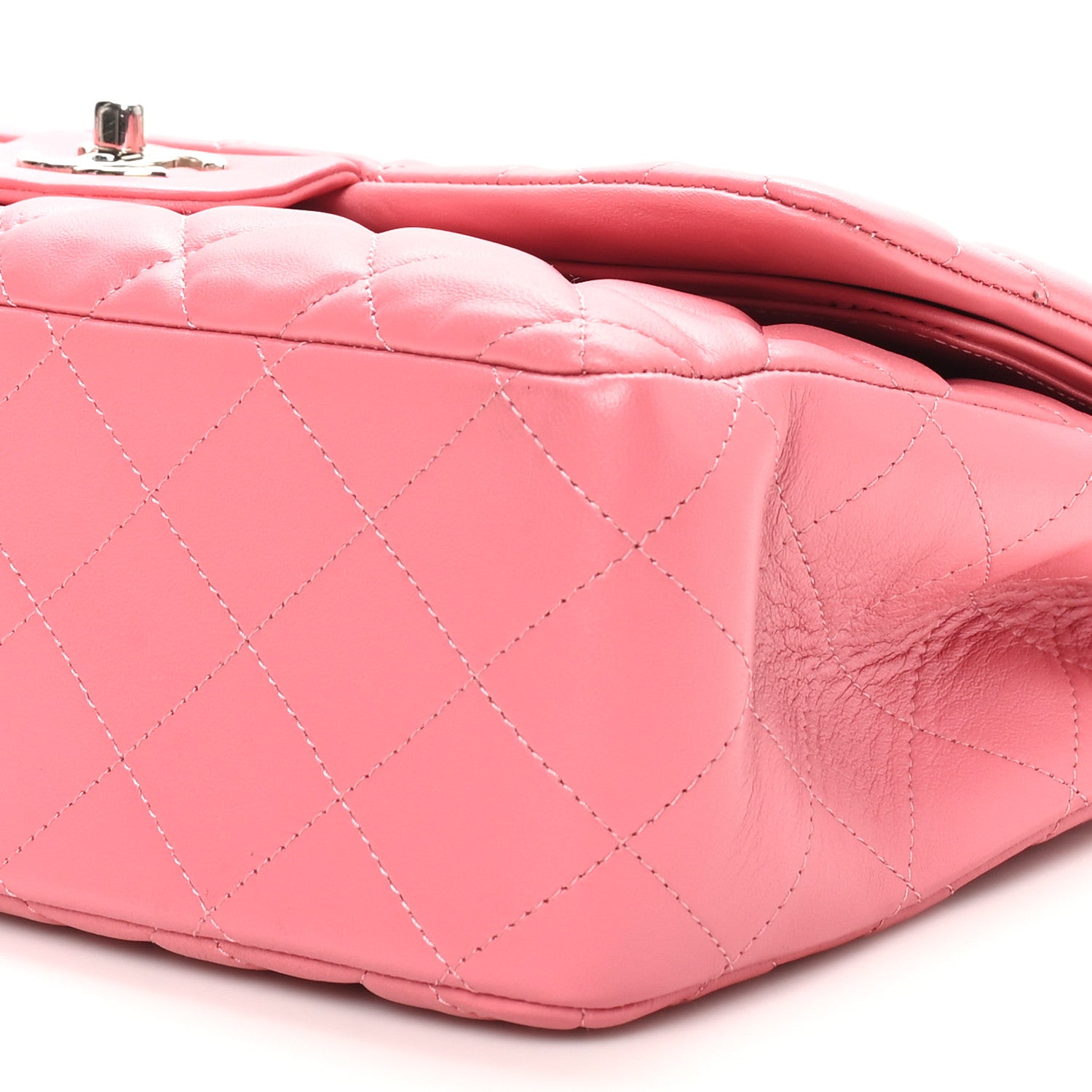 Chanel Lambskin Quilted Jumbo Double Flap Pink Pink 10 of 10