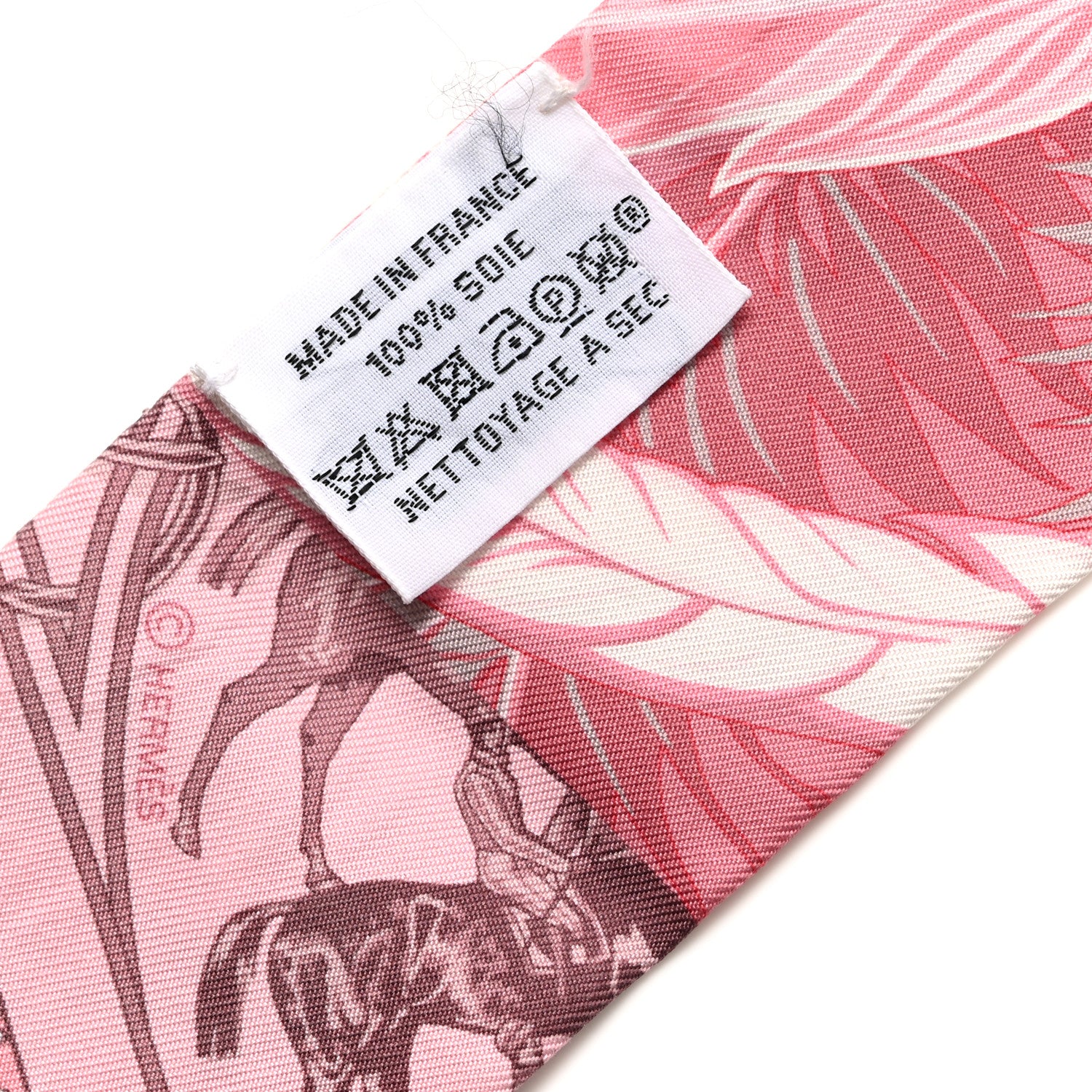 Hermes Silk Cheval Phoenix Twilly Grenadine Rose Gris 5 of 5