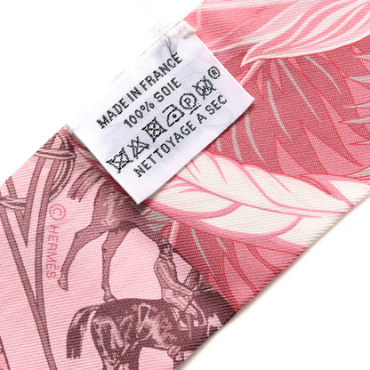 Hermes Silk Cheval Phoenix Twilly Grenadine Rose Gris 5 of 5