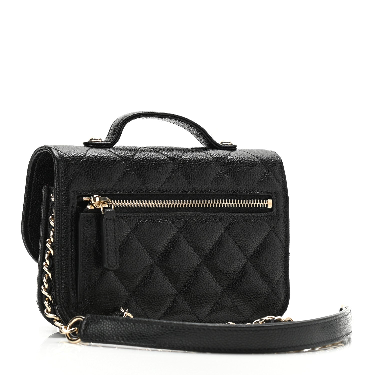 Chanel Caviar Quilted Business Affinity Clutch With Chain Black 3 of 12