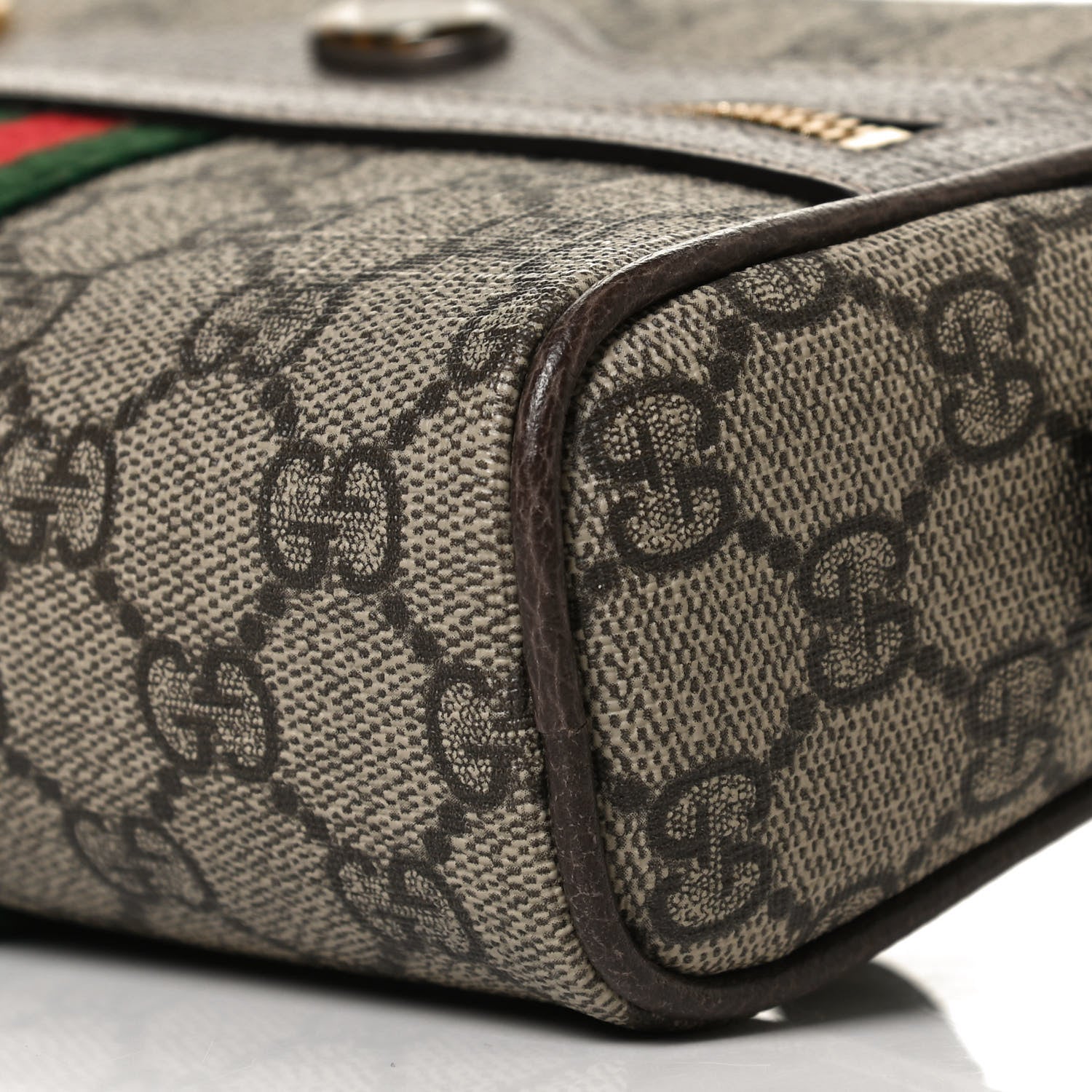 Gucci GG Supreme Monogram Web Small Ophidia Belt Bag 95 38 Dark Brown 10 of 13