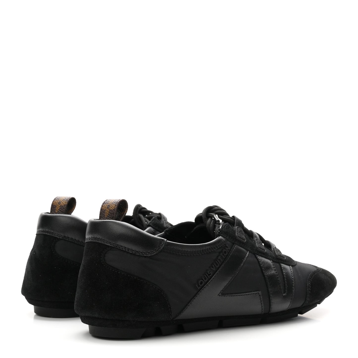 Suede Calfskin LV Sneakerina 39.5 Black