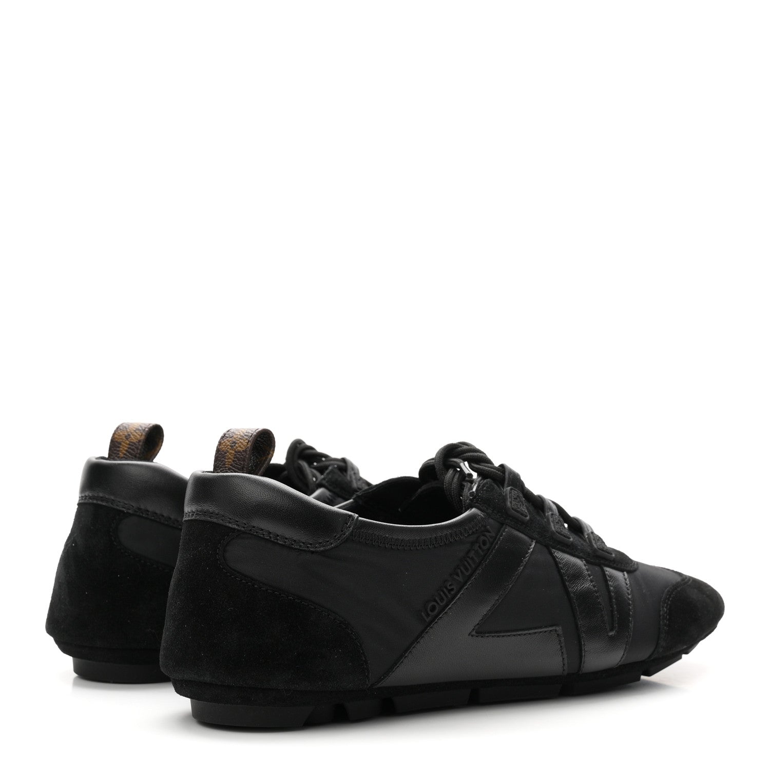 Louis Vuitton Suede Calfskin LV Sneakerina 39.5 Black 5 of 10