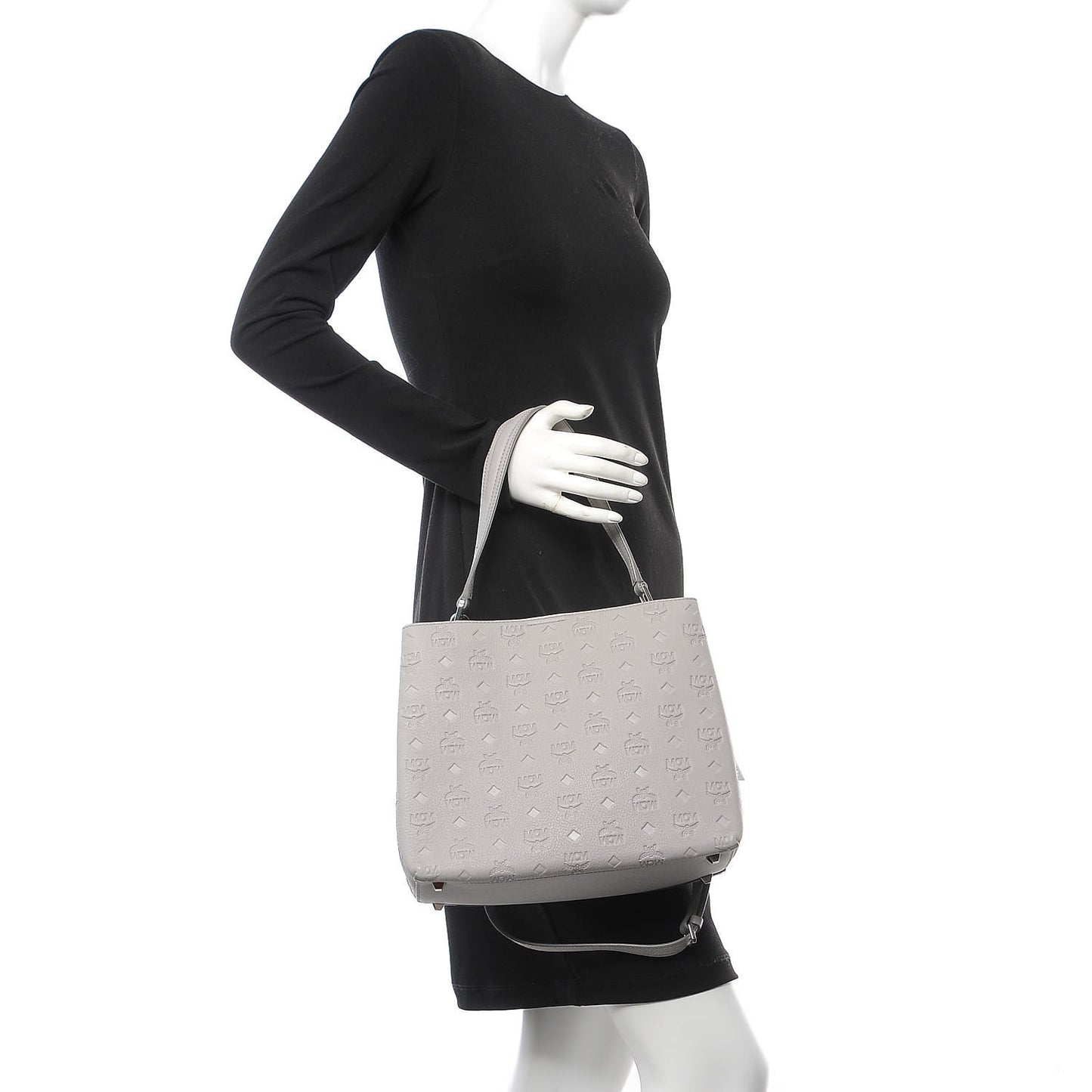 Calfskin Ottomar Monogram Sarah Convertible Hobo Dove