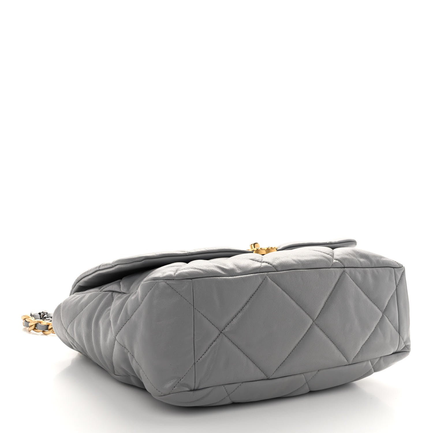 Chanel Lambskin Quilted Maxi Chanel 19 Flap Grey 4 of 10
