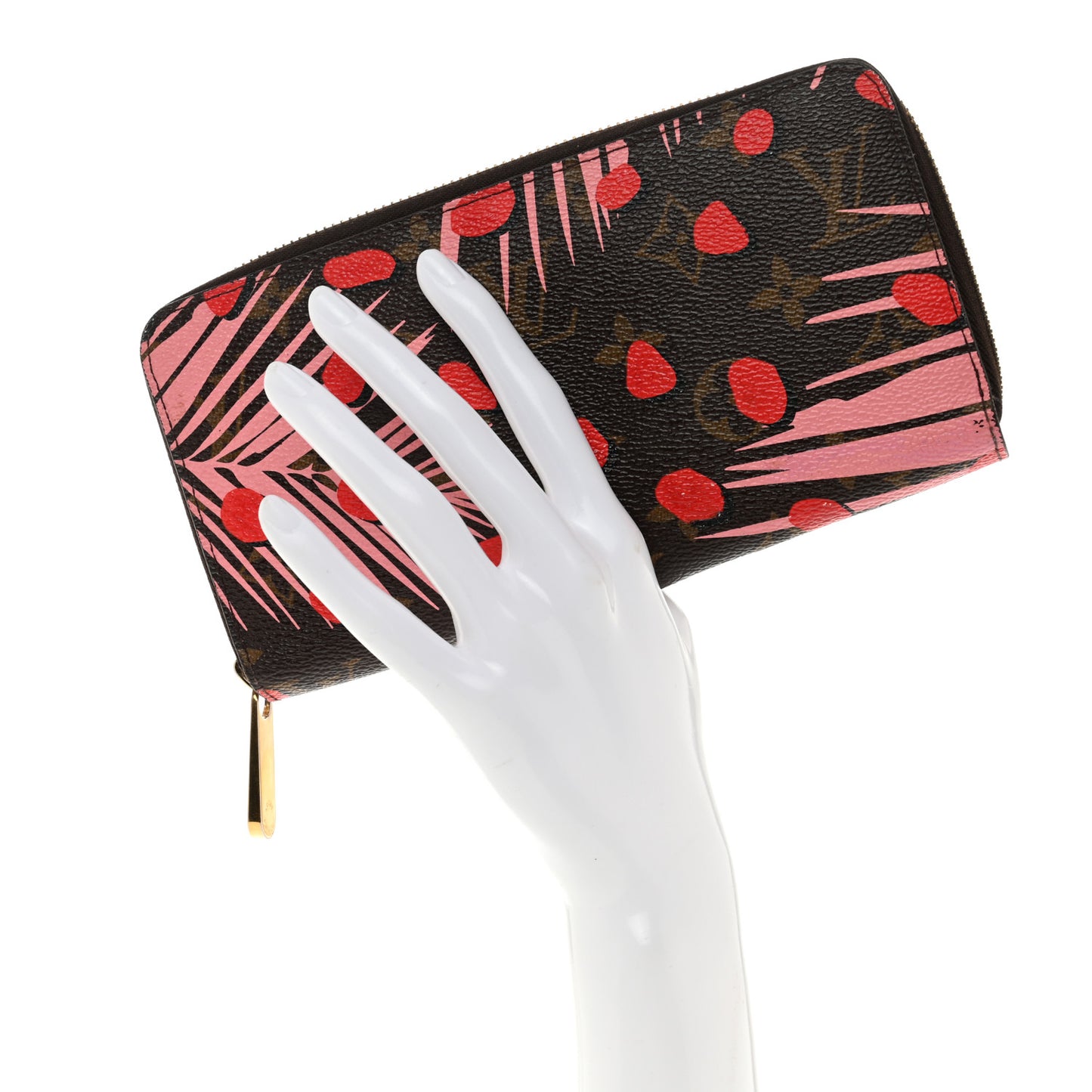 Monogram Jungle Dots Zippy Wallet Sugar Pink Poppy