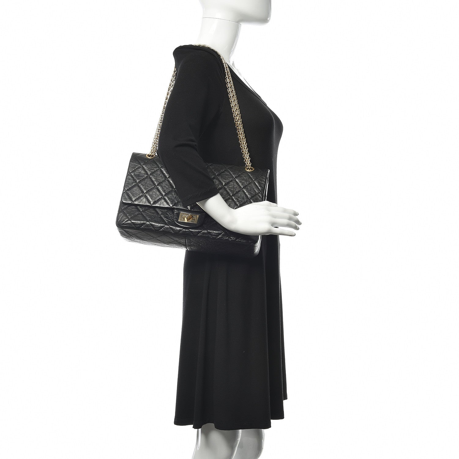 Chanel Aged Calfskin Quilted 2.55 Reissue 227 Flap Black 2 of 10