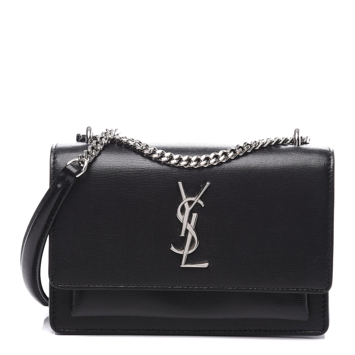 Calfskin Monogram Sunset Chain Wallet Black