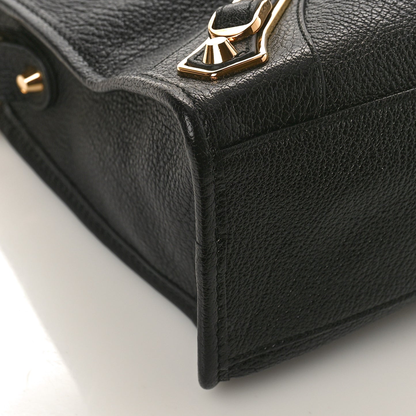 Chevre Gold Metallic Edge Hardware S City Black