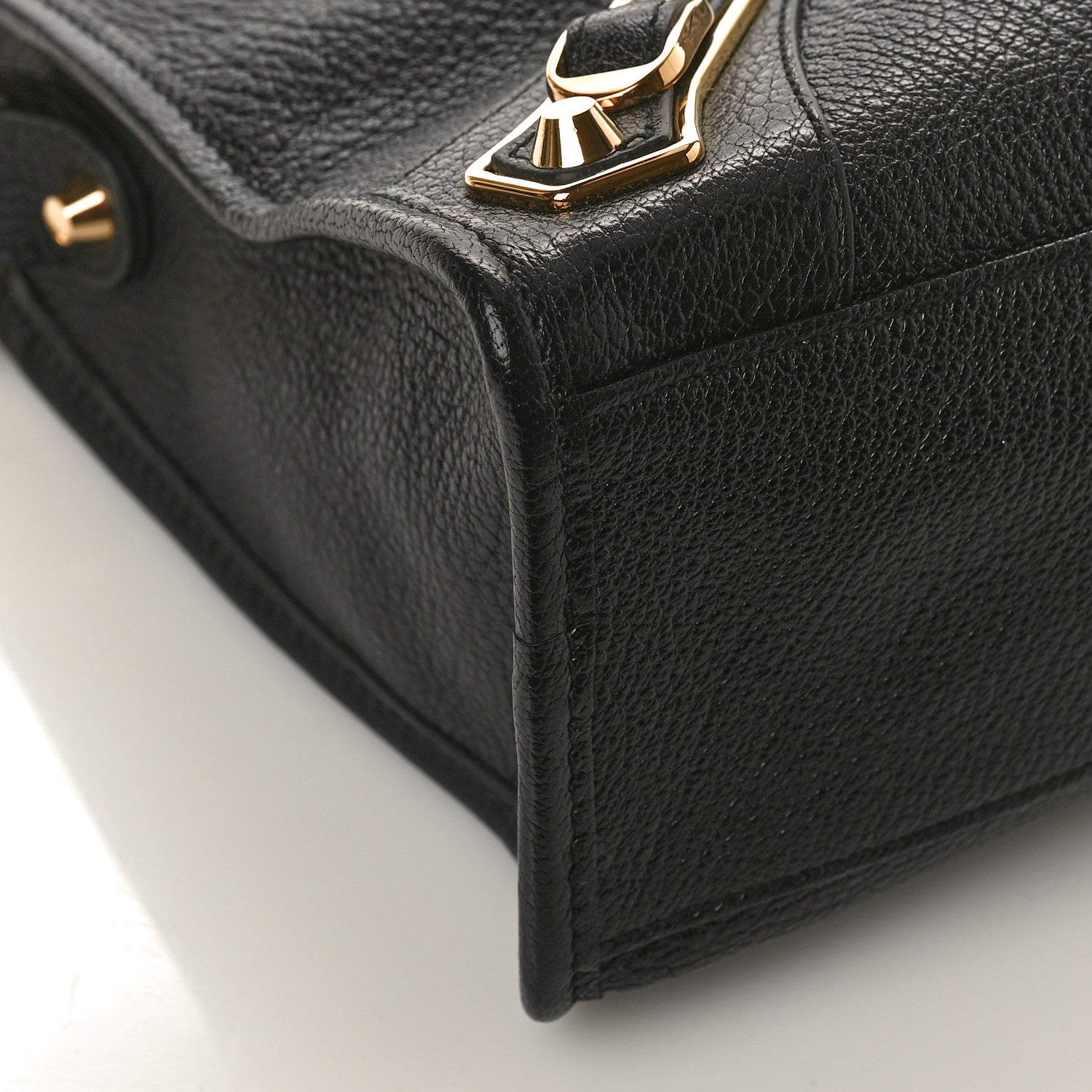Balenciaga Chevre Gold Metallic Edge Hardware S City Black 7 of 8