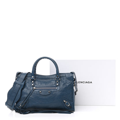 Balenciaga Agneau Classic Silver Hardware S City Bleu Profond 11 of 11