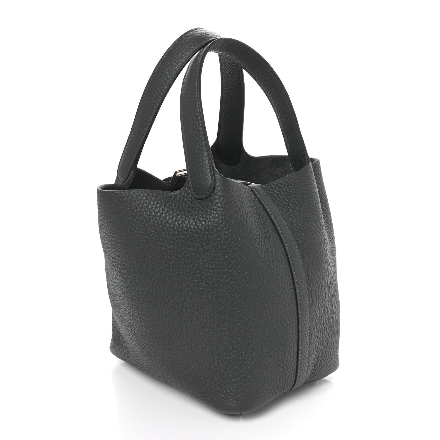 Hermes Taurillon Clemence Picotin Lock 18 PM Vert Fonce 3 of 10