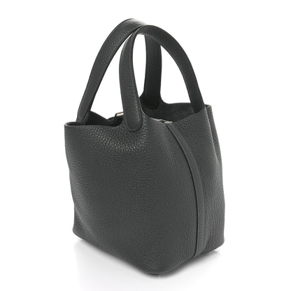 Hermes Taurillon Clemence Picotin Lock 18 PM Vert Fonce 3 of 10