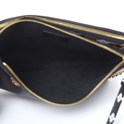 Louis Vuitton Monogram Giant Jungle Pochette Double Zip Black 5 of 10