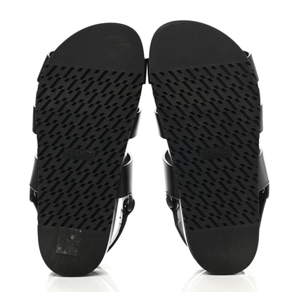 Hermes Calfskin Womens Takara Sandals 36 Black 5 of 9