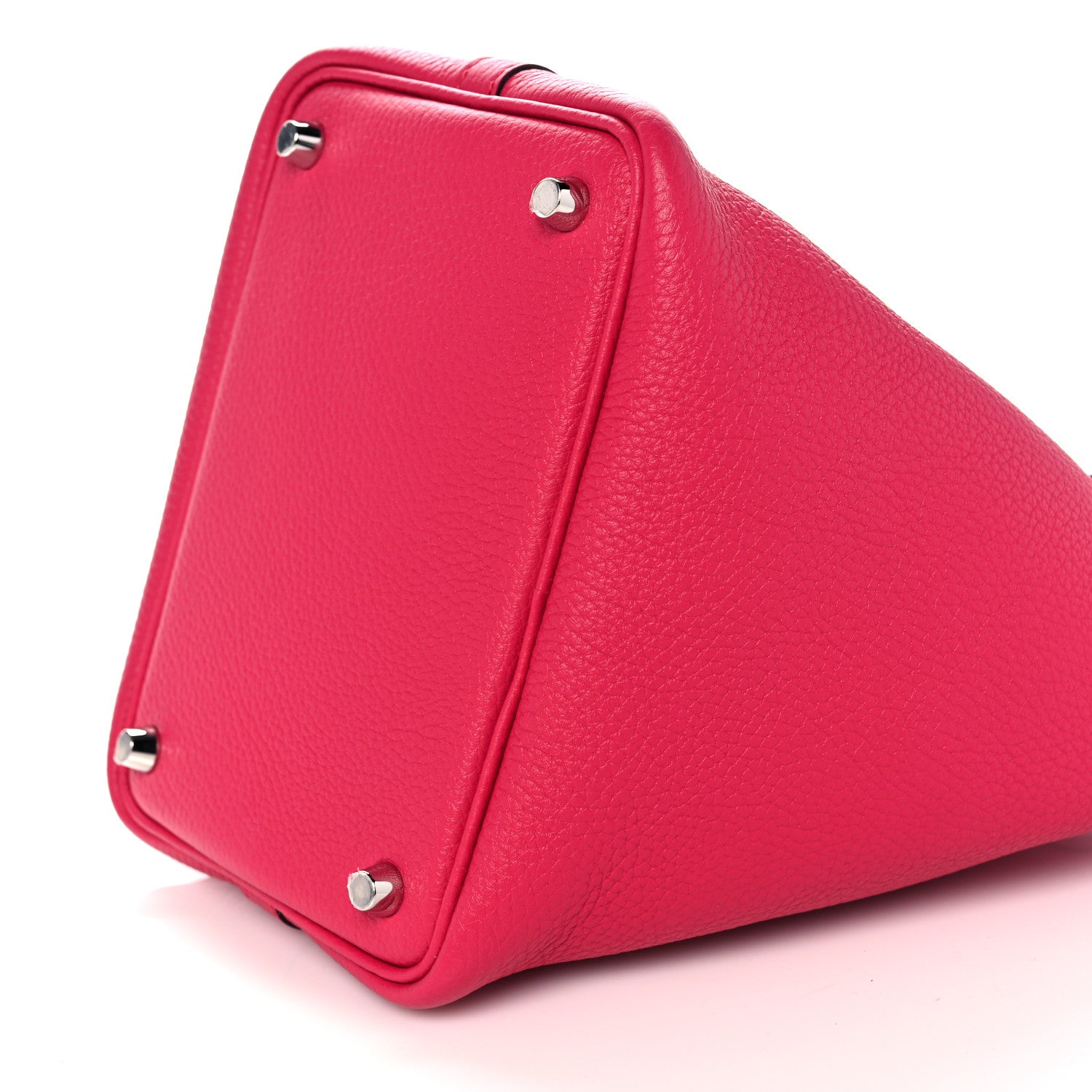 Hermes Taurillon Clemence Swift Eclat Picotin Lock 18 PM Framboise Rouge Sellier 9 of 10