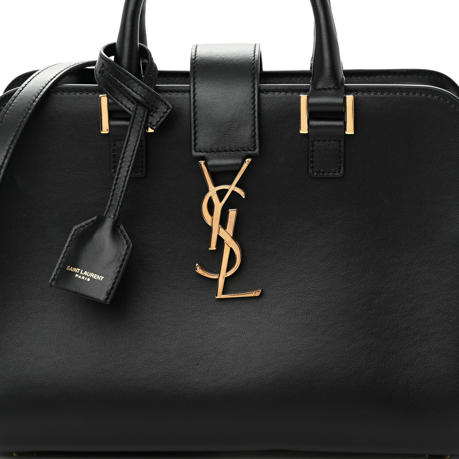 Saint Laurent Calfskin Monogram Baby Cabas Black 8 of 15