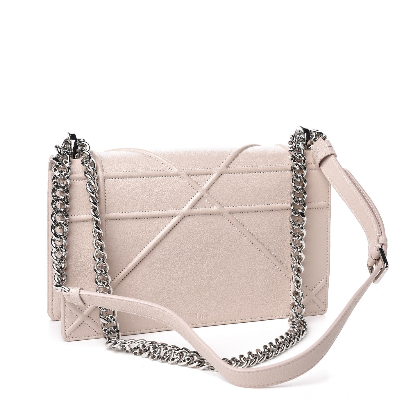 Grained Calfskin Cannage Medium Diorama Flap Bag Rose Poudre