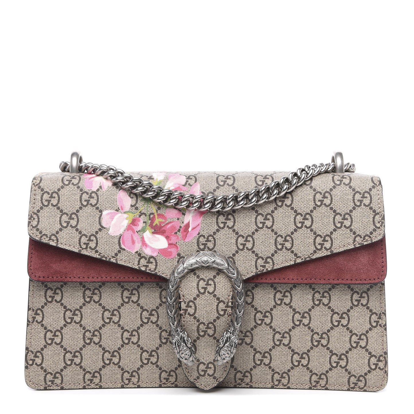 GG Supreme Monogram Blooms Small Dionysus Shoulder Bag Beige Multicolor Dry Rose