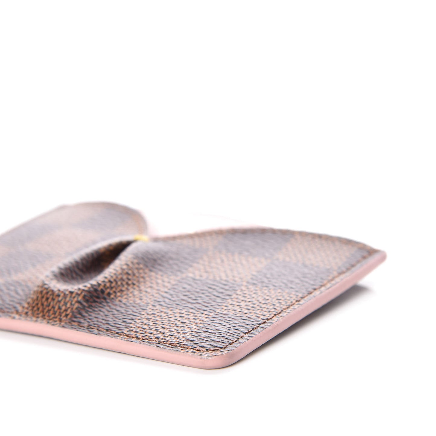 Damier Ebene Caissa Card Holder Rose Ballerine