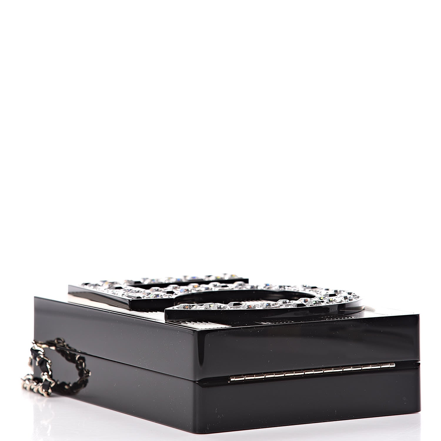 Chanel Plexiglass Strass N°5 Minaudiere Black Gold 4 of 10