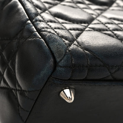 Christian Dior Lambskin Cannage Medium Lady Dior Black 12 of 16