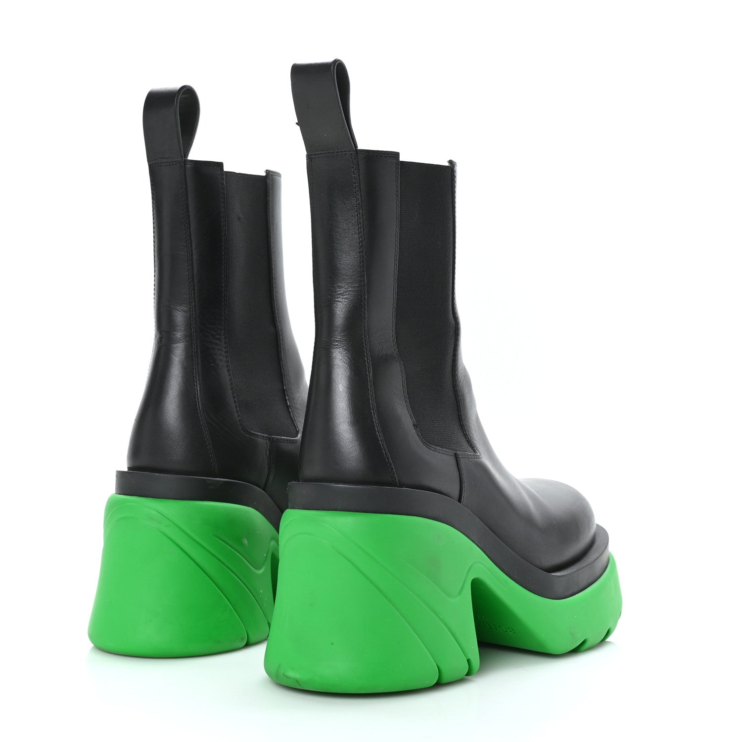 Bottega Veneta Calfskin The Flash Chelsea Boots 37.5 Black Grass 4 of 10
