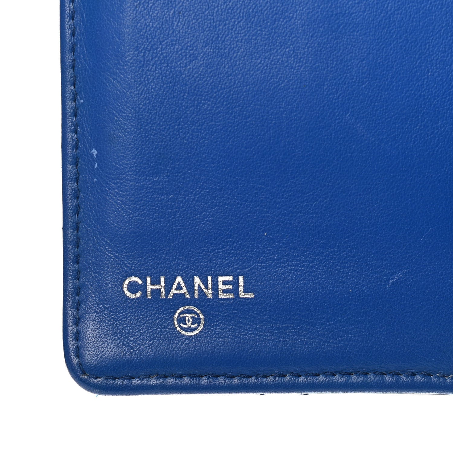Chanel Patent Calfskin Quilted Yen Wallet Blue 6 of 7