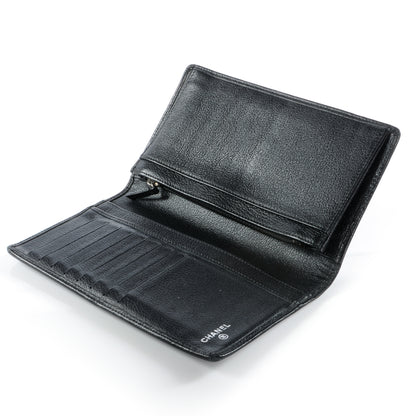Chanel Leather Camellia Yen Wallet Black 6 of 9
